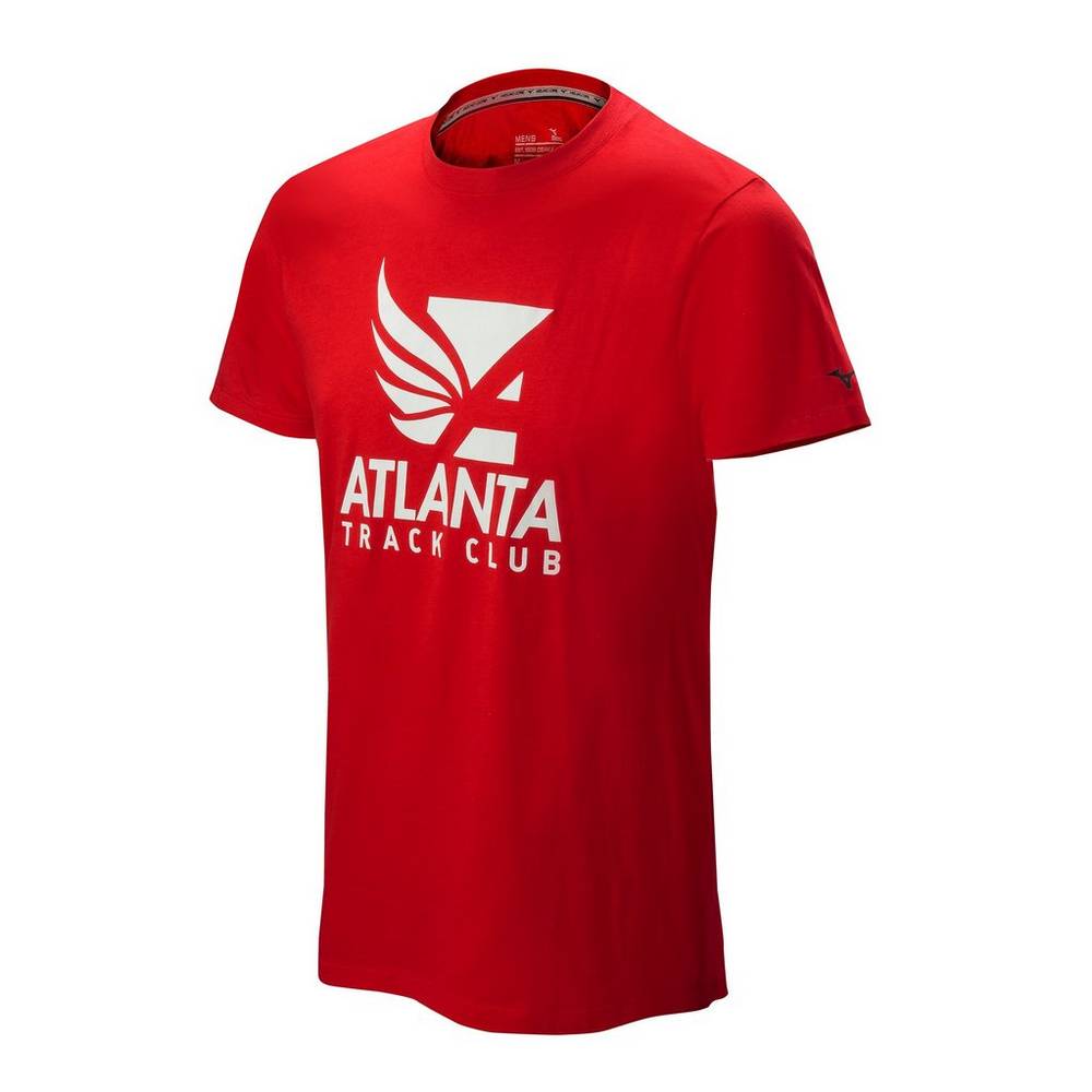 Mens Mizuno Atlanta Track Club 50/50 T-Shirts Red Philippines (YLPOHI537)